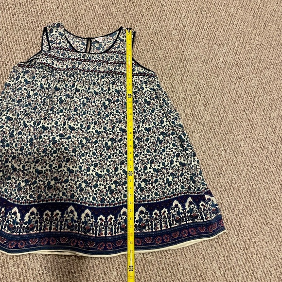 4/$15 Bica Boho Beach Cover-up Blue floral Rayon Women's L - Picture 11 of 12